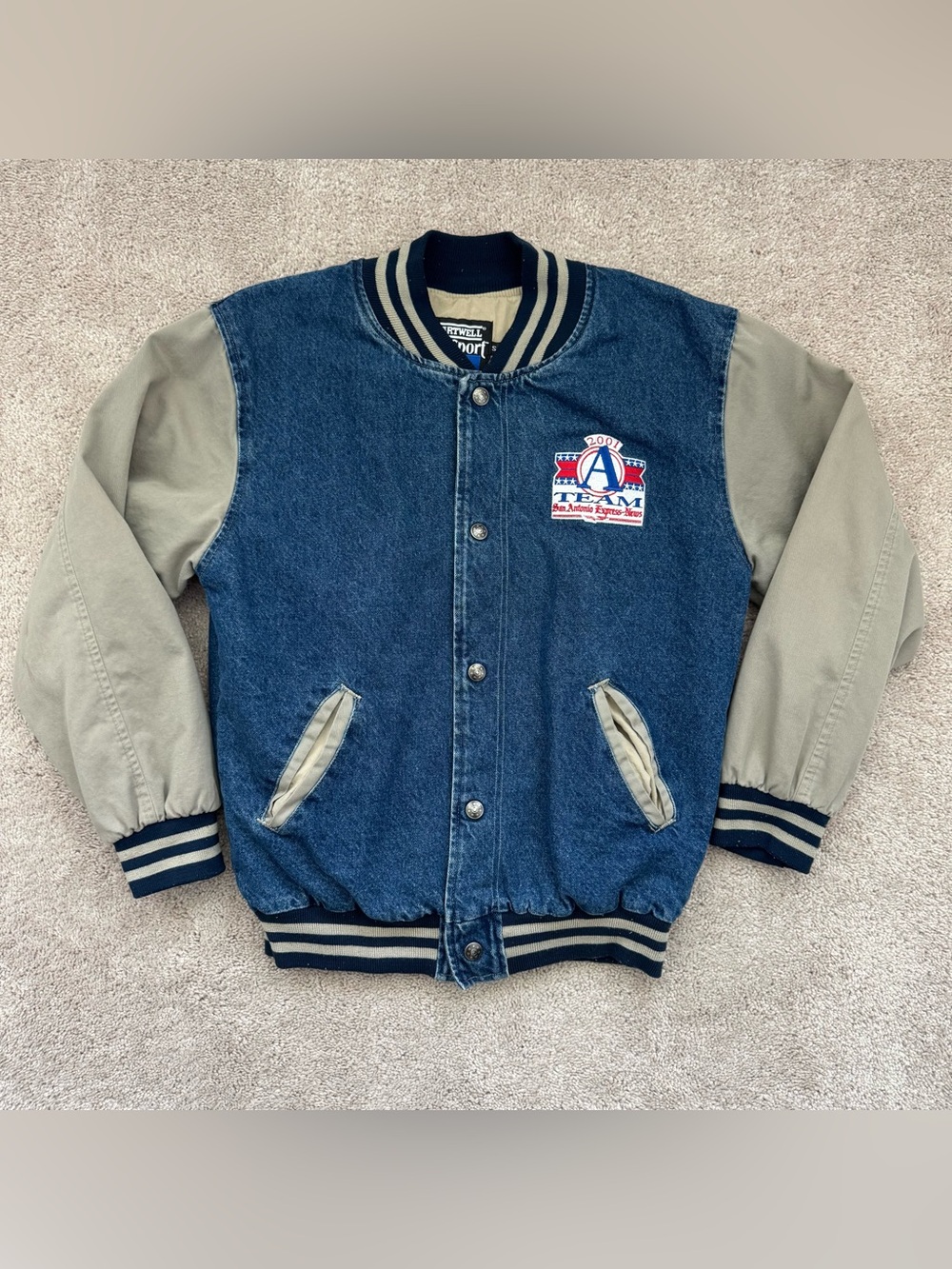 Vintage San Antonio Express News Denim Jacket Men Sz Small